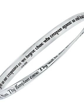 Lord's Prayer in English King James Version (The Our Father) - Mobius Bracelet